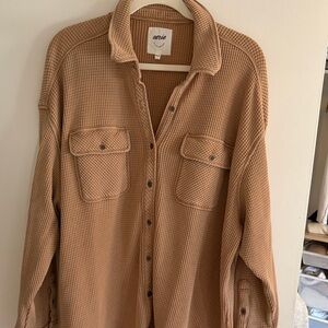 Aerie Tan Waffle Knit M Women’s Shirt